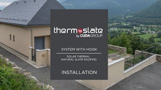 How to install a solar thermal slate roofing System with hook [upl. by Araeit]