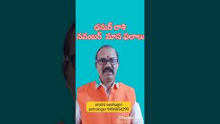 ధనుర్ రాశి నవంబర్ మాస ఫలాలు [upl. by Nocaed]