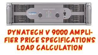 Dynatech V 9000 amplifier price Kitna watt Ka bass Chala sakte Hain [upl. by Lesirg251]