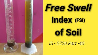 Free Swell index Of soil  FSI IS 2720 part 40 Highway and Railway Guide [upl. by Arnaldo]