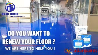 EPOXY FLOORING  AMAZING BLUE COLOUR EPOXY [upl. by Bergmann]