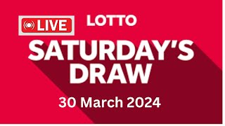 The National Lottery Lotto Draw Live Results from Saturday 30 March 2024  lotto live [upl. by Eihctir]