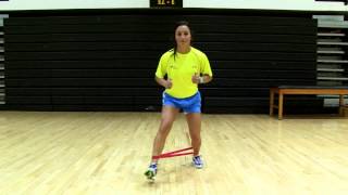 Strengthening Exercise for ACL Monster Walks with Theraloop at the Ankles [upl. by Klina]