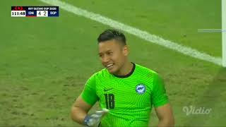 Beberapa Aksi kiper singapura Hassan Sunny saat lawan Indonesia [upl. by Arlina]