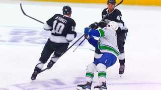 Tanner Jeannot Hit on Brock Boeser  Los Angeles Kings vs Vancouver Canucks 2024 NHL Highlights [upl. by Sillihp299]