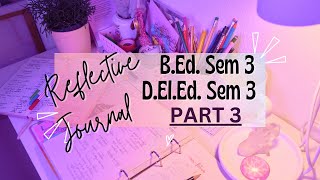 Reflective journal writing  Reflective journal  BEd sem3 activity file  DElEd sem 3  gndu bed [upl. by Notnilc278]