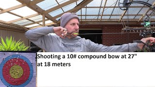 Shooting a 14 compound bow at 18 meters [upl. by Fisk]