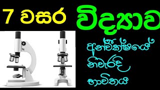 Grade 7 Science lessons sinhalaඅන්වීක්ෂයේ නිවැරදි භාවිතය [upl. by Pantheas]