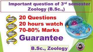 Important question of Degree 3rd semester Zoology  BSc Degree zoology  HSR Bioinfo [upl. by Nilo]