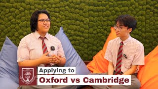 Applying to Oxford vs Cambridge  KTJ Sixth Form [upl. by Naes969]