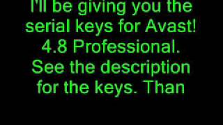 Avast 48 Professional Lifetime serial keys [upl. by Eihctir]