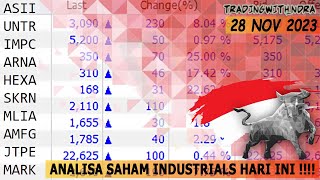 ANALISA SAHAM INDUSTRIALS ASII UNTR IMPC ARNA HEXA SKRN MLIA AMFG JTPE MARK [upl. by Benedicto893]