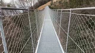 Ponte sospeso in Val del Rì a Mezzolombardo Trentino [upl. by Korff]