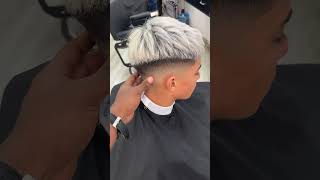 Corte de pelo para hombre con platinado platinado shorts color moda barberia [upl. by Mulry83]