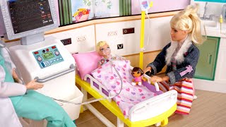 Barbie amp Ken Doll Family Toddler Get Well Routine at Hospital [upl. by Nitsir]