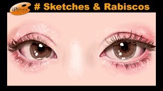 Desenhando olhos orientais  Sketches amp Rabiscos  Curso de Desenho Online IPStudio [upl. by Arreit767]