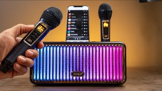 This IS the BEST Karaoke Wireless Bluetooth Speaker  2 Microphones and RGB  Setup and Review [upl. by Lettig]