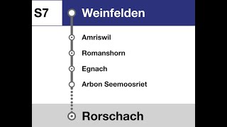 THB Ansagen » S7 Weinfelden — Romanshorn — Rorschach 2021  SLBahnen [upl. by Adiuqram]