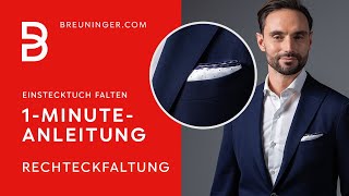 Einstecktuch falten So gelingt die gerade Rechteckfaltung TUTORIAL [upl. by Puna]