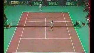 Leconte Sampras Davis Cup 1991 [upl. by Ahseekan485]