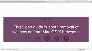 Weknowac home page hijacker on Mac removal tool [upl. by Eessej877]