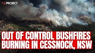 Out Of Control Bushfire Burning In Cessnock NSW [upl. by Dehnel876]