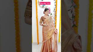 Free hand open pallu hackday46365sareedrapings drapingsaree fashion [upl. by Turrell]