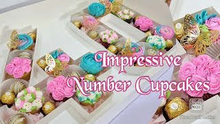 DIY number cupcakes  Cupcakes  Number cup cakes [upl. by Ripley]