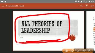 Leadership theories part 1 [upl. by Themis]