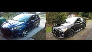 2016 Fiesta ST VS 2017 WRX [upl. by Notsnhoj518]