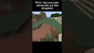 POV Hai craccato minecraft nel sito sbagliato funny viralvideo minecraft humor [upl. by Ytsirhc]