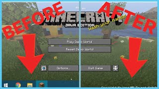 How To Make Minecraft Full Screen amp Hide The Taskbar [upl. by Finzer]