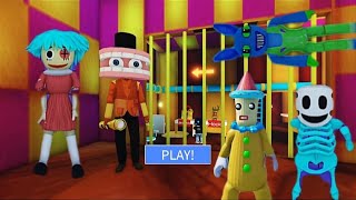 KABUR DARI CAIN SI MUKA GIGI  Amazing Circus Barry Prison Run Escape Obby  Roblox Indonesia [upl. by Slrahc]