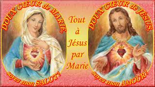 F1308 À JÉSUS par MARIE 788Musique pour aider à la récitation du Chapelet [upl. by Hoopen]