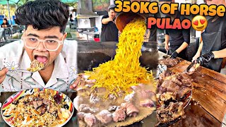 Making Recipe Of 350KG Of Horse Pulao  Uzbekistan  EP7 🇺🇿 [upl. by Aicatsal915]