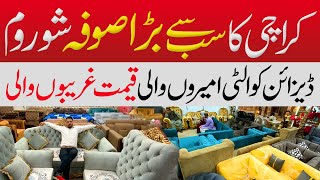 Pakistans Largest Sofa Furniture Collection Corner Sofa Cumbed Dining Table Centre Table amp More [upl. by Tnias]