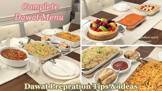 COMPLETE DAWAT MENU DAWAT PREPRATION TIPS AND IDEAS WITH RECIPES DAWAT VLOG 🥘🍱🇺🇸 [upl. by Ogdan]