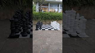 Human size chess board outdoors in arusha granmeliahotel chess chessboard outdoors waterfall [upl. by Nyleuqcaj221]