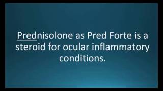 How to pronounce prednisolone Pred Forte Memorizing Pharmacology Video Flashcard [upl. by Etnelav]