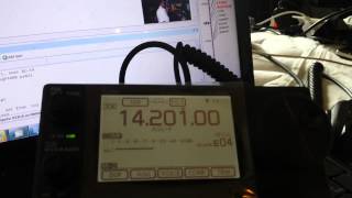 Icom ic7100 connected to HRDLOG [upl. by Adihsaar36]