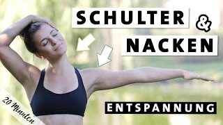 Yoga Schulter Nacken Entspannen  Verspannungen lösen  Übungen für den Alltag [upl. by Aittam]