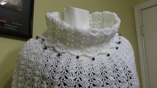 Capa Crochet con Cuello y Cuentas [upl. by Pan]