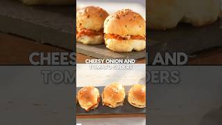 Cheesy Onion and Tomato Sliders are just as tasty and cute as they look shorts youtubeshorts [upl. by Alabaster]