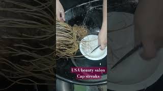 cap streaking cap highlights from USA beauty salon hairclour shorts [upl. by Gillead]