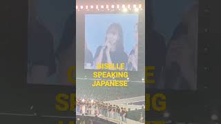 Giselle speaking Japanese  the crowd and sm artist reaction [upl. by Nanaek776]