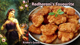 Radharanis Favourite Recipe  Arbi Tuk Recipe  Colocasia Recipe  Krishnas Cuisine radhashtami [upl. by Elbart73]