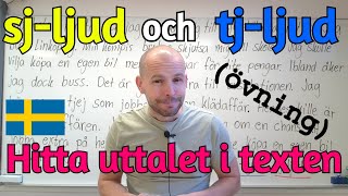 sjljud och tjljud hitta uttalet i texten SFI [upl. by Kassey]