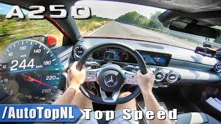 2019 Mercedes A Class A250 AMG Line 20 TURBO 224HP AUTOBAHN POV TOP SPEED by AutoTopNL [upl. by Anes]