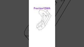 CSWA Part Exam cad onshape cswa solidworks [upl. by Ayotl34]