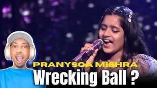 Pranysqa Mishra  Wrecking Ball Miley Cyrus Cover REACTION  ZuluModo Reacts [upl. by Etnomal894]